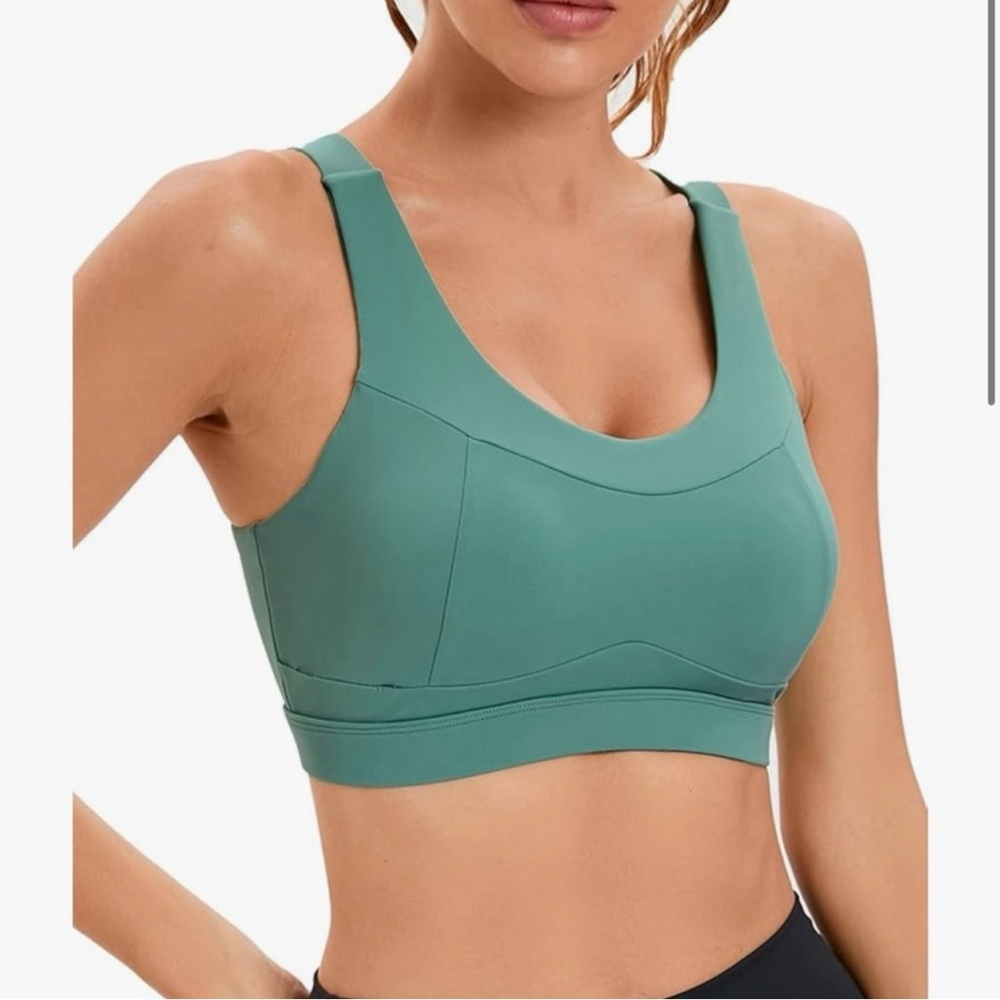 RUNNING GIRL Vibrant Green Sports Bra for Women